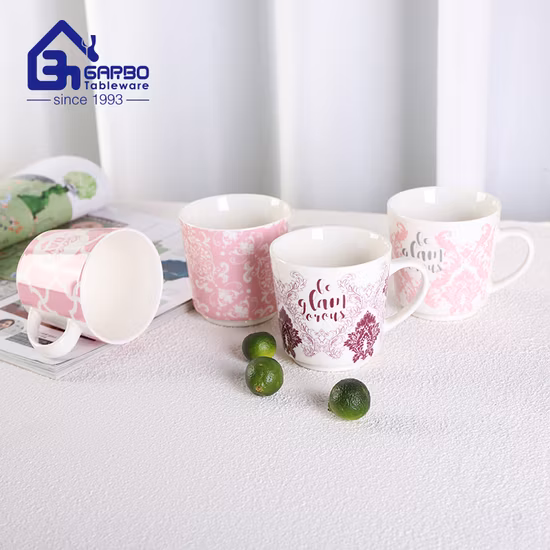 Tazas coloridas modificadas para requisitos particulares del esmalte de la taza de café del esmalte de la manija diferente