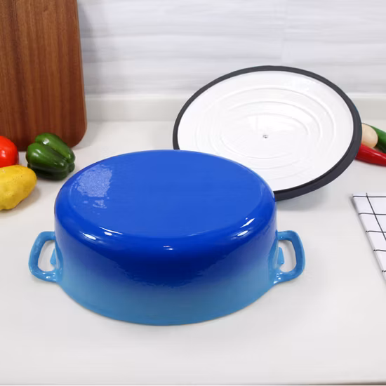 Fabricante de tostador de hierro fundido esmaltado ovalado de China Tamaño 30X23cm